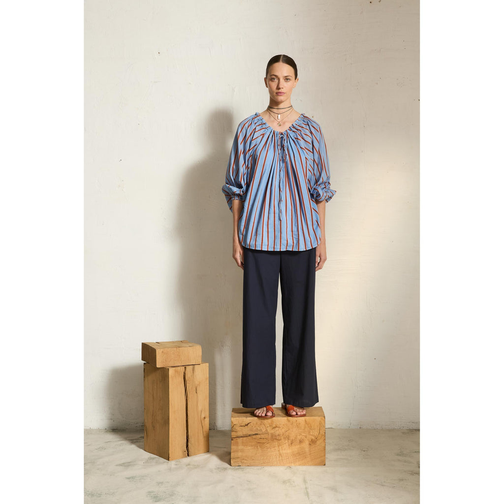 Blouse Bono Imprime Pelicano - Light Blue Red