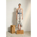Robe Ivina Imprime Arabesque - White