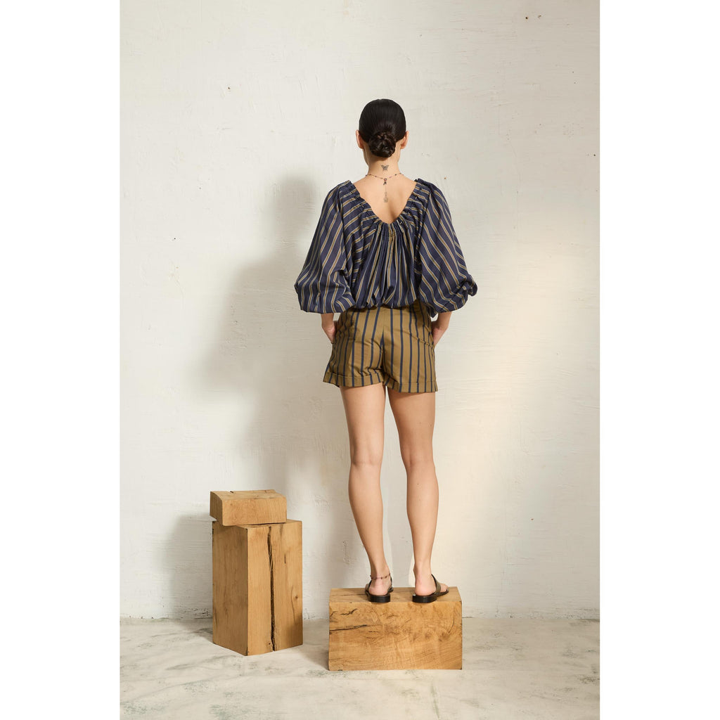Blouse Bono Imprime Pelicano - Dark Blue Kaki