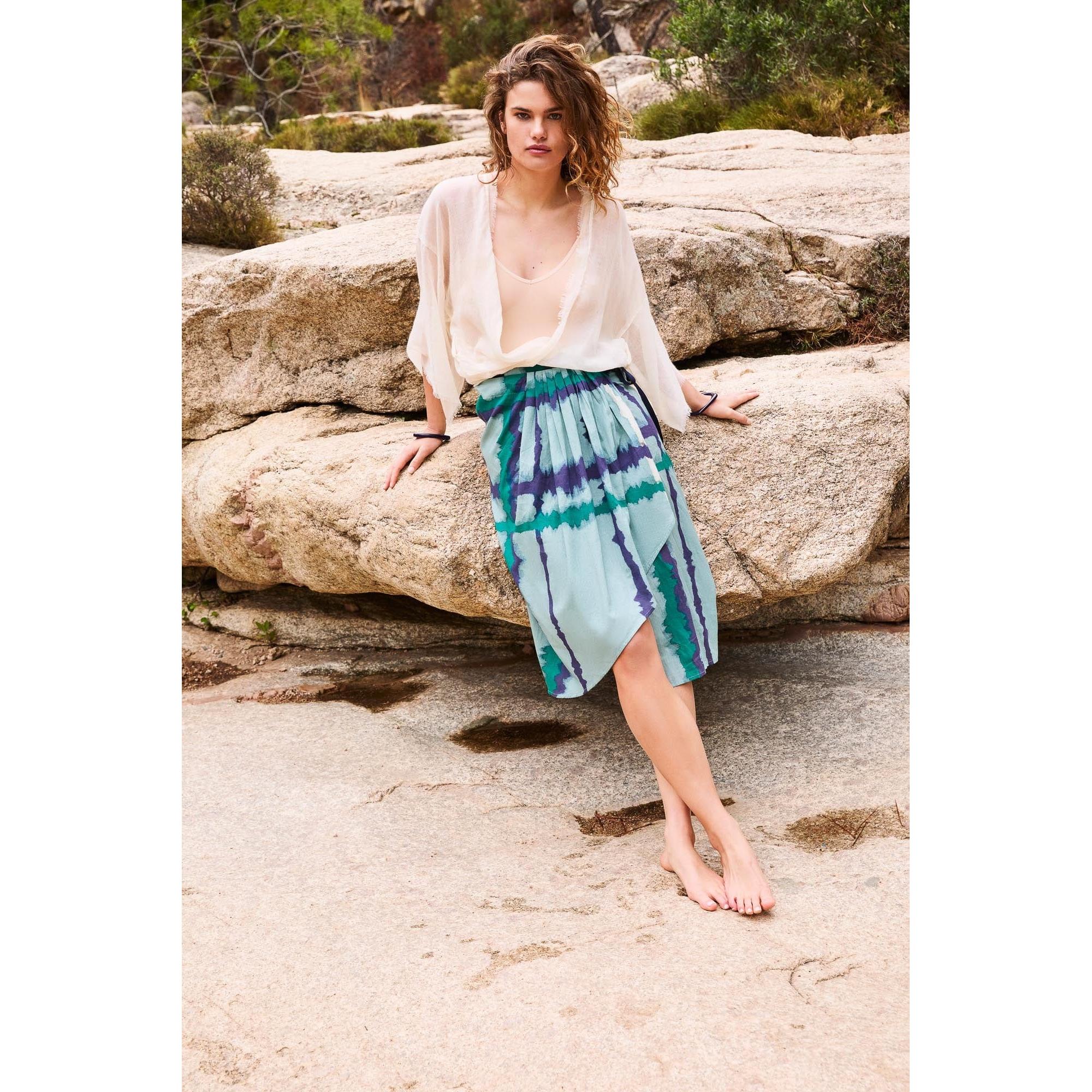 Jupe Leonie Imprime Td Check - Lagon