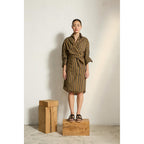 Robe Lily Long Imprime Pelicano - Dark Blue Kaki