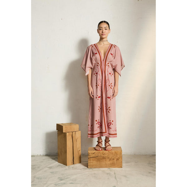 Robe Souane Imprime Arabesque - Pink