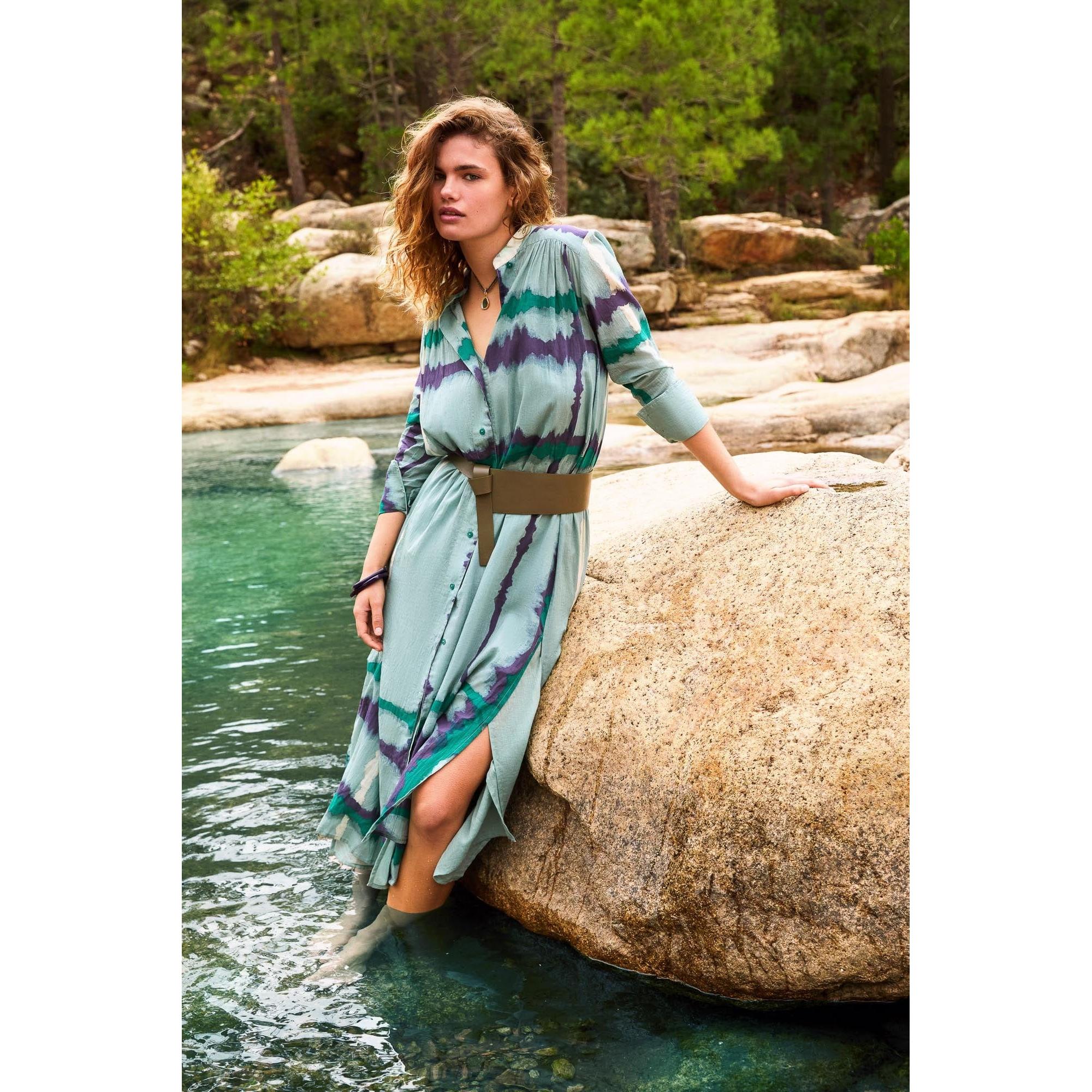 Robe Olga Imprime Td Check - Lagon