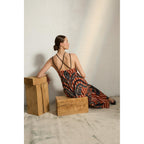 Robe Anais Imprime Baroque - Red
