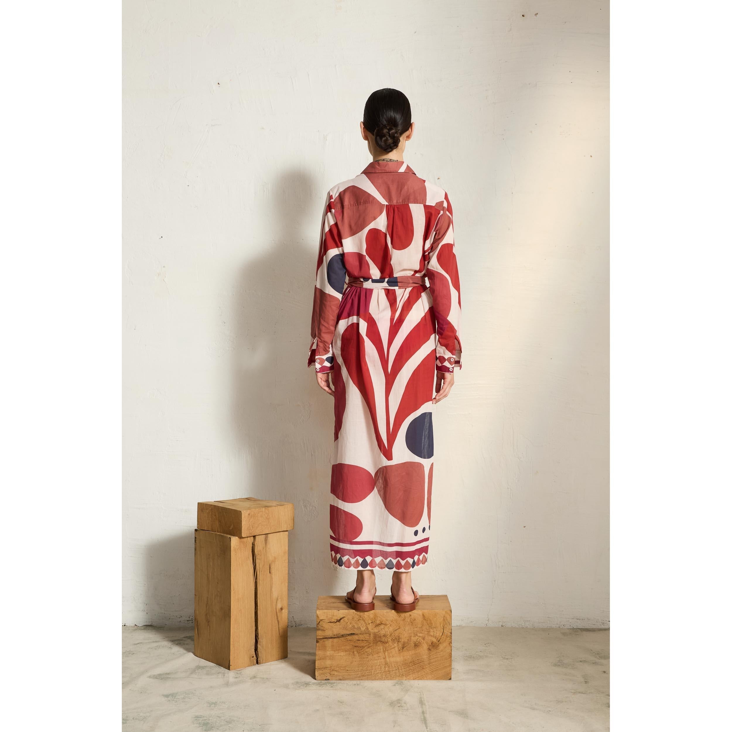 Robe Murano Imprime Riviera - Red