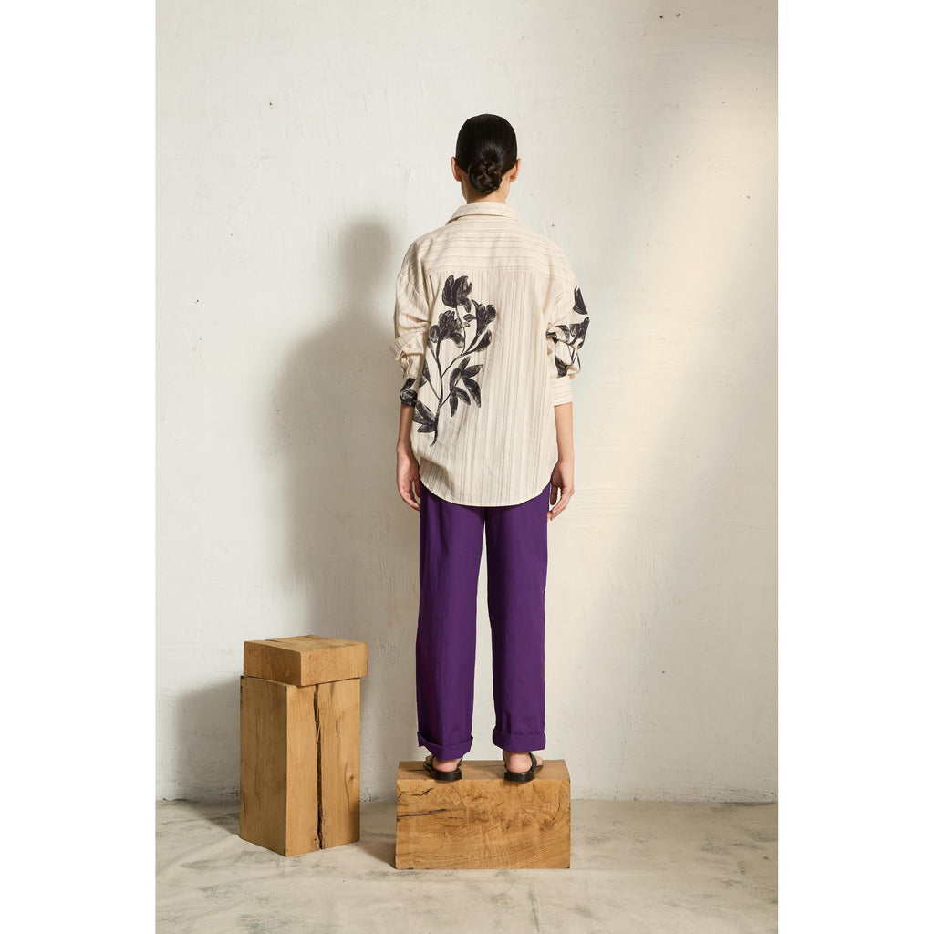 Chemise Fiorina Imprime Orchids - White