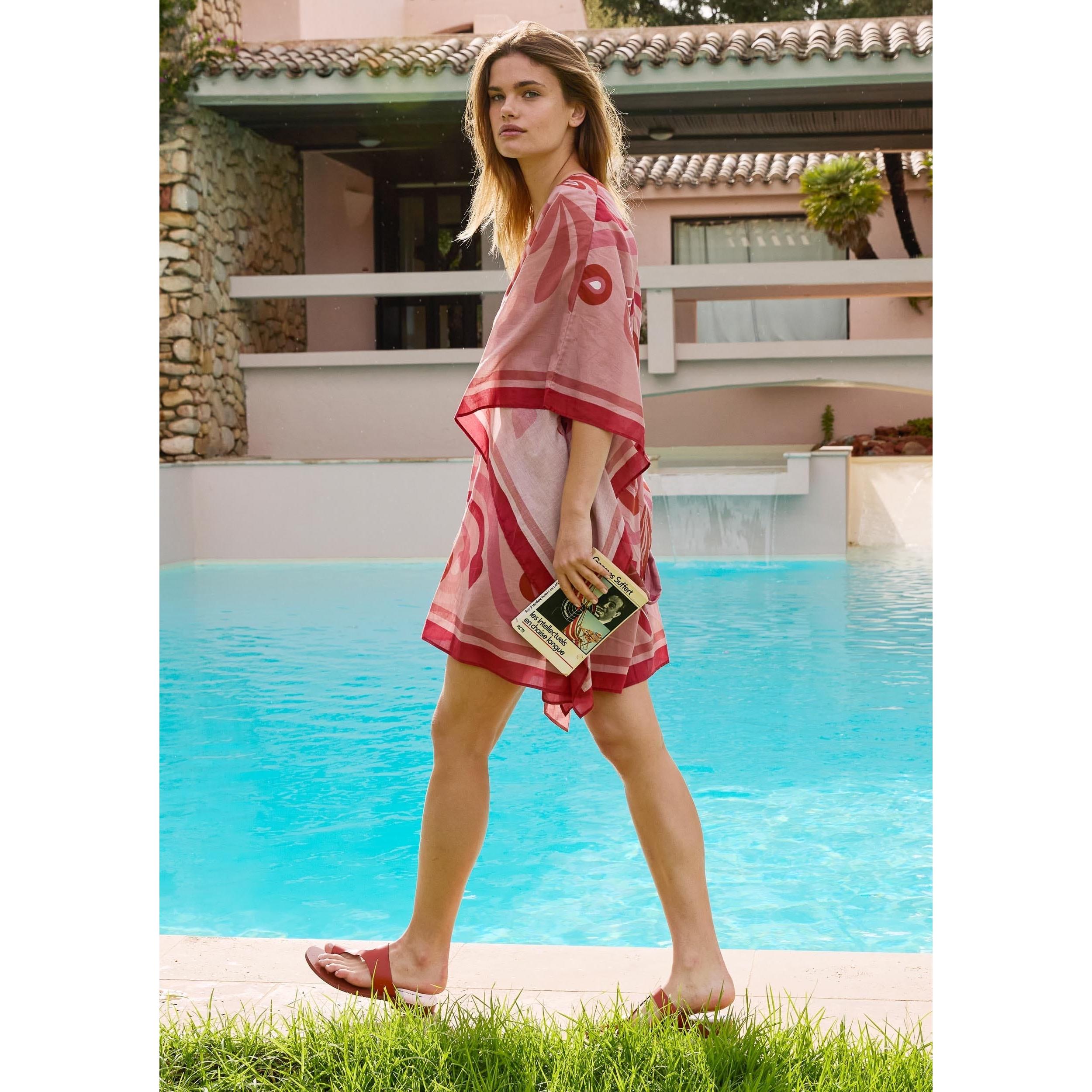 Poncho Pauline Imprime Baroque - Pink
