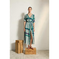 Robe Emmanuelle Imprime Td Check - Ardoise