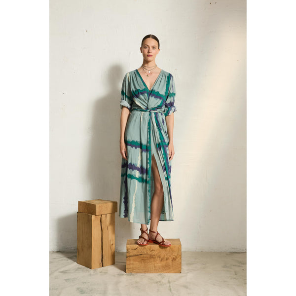 Robe Emmanuelle Imprime Td Check - Ardoise