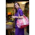 Sac Cube Imprime Riviera - Violet