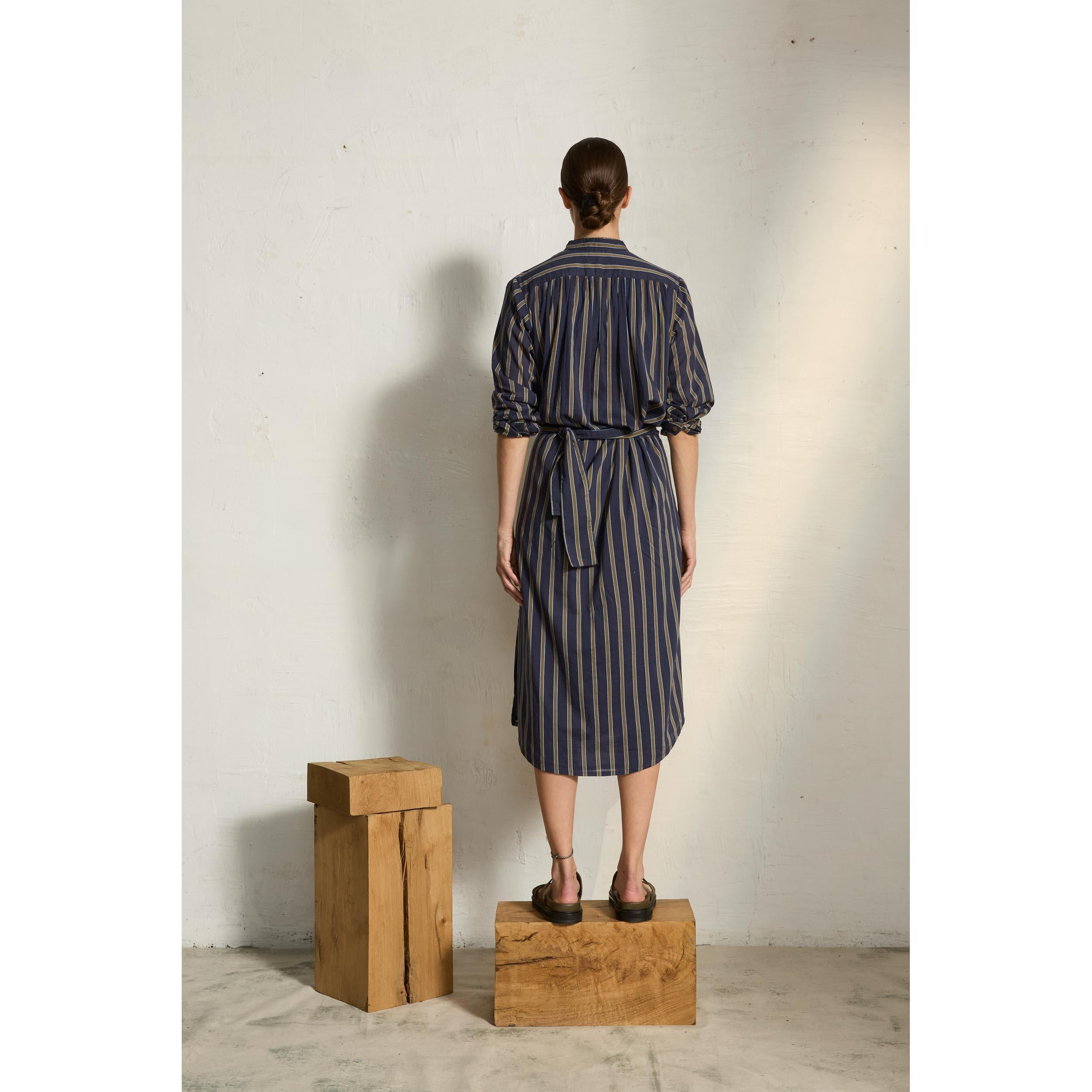 Robe Albane Imprime Pelicano - Dark Blue Kaki