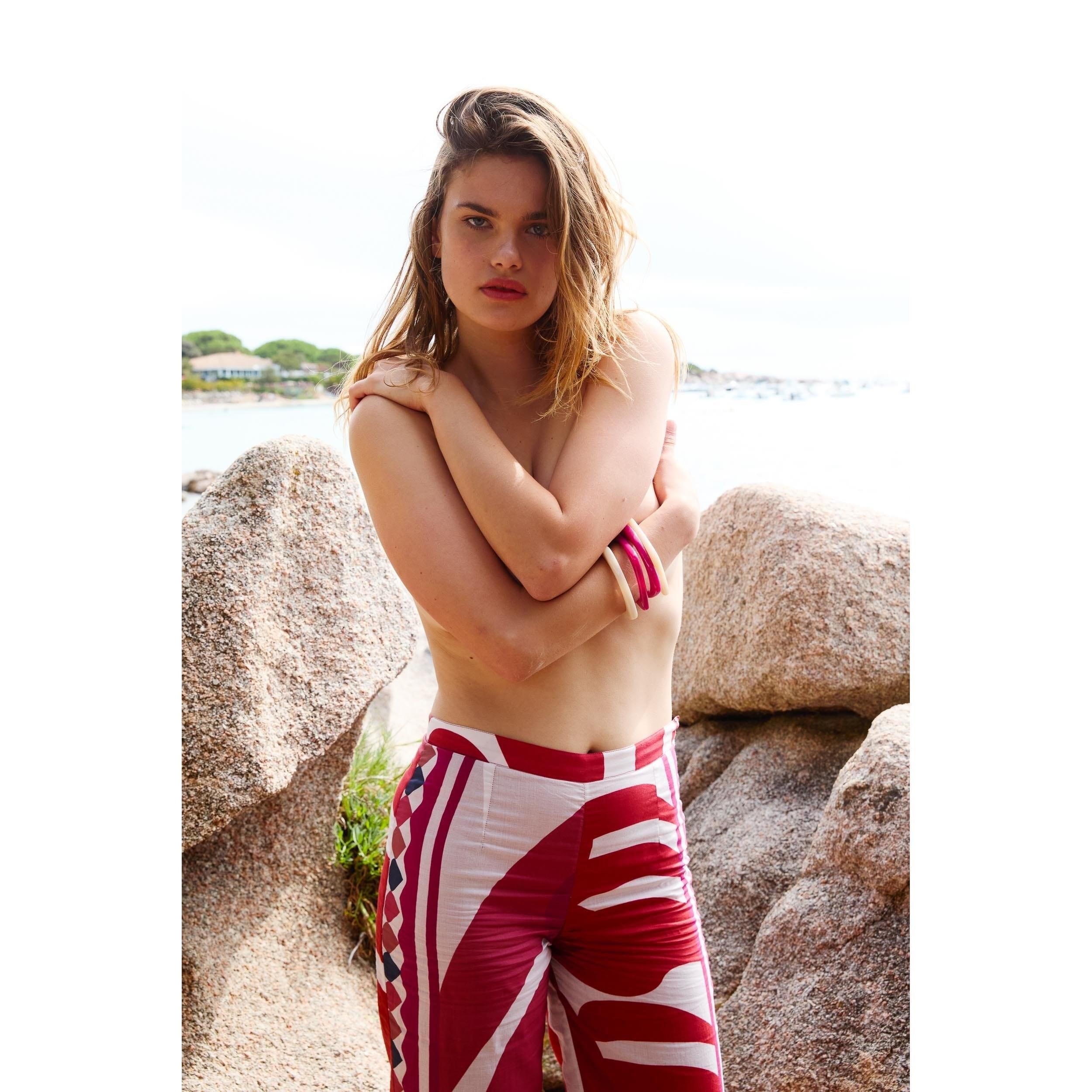 Pantalon Erika Imprime Riviera - Red