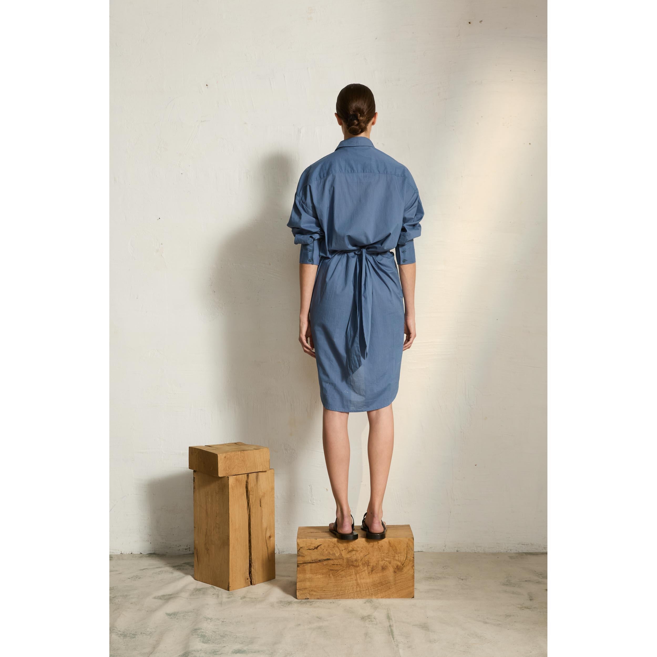 Robe Lily Long - Storm Blue