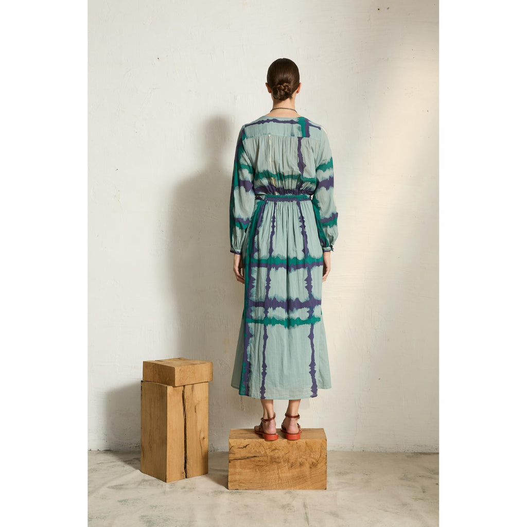 Robe Emmanuelle Imprime Td Check - Lagon