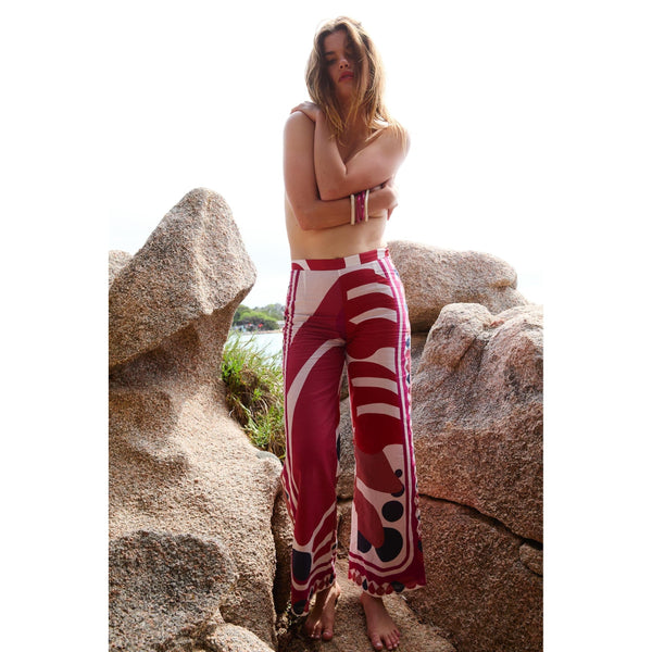Pantalon Erika Imprime Riviera - Red