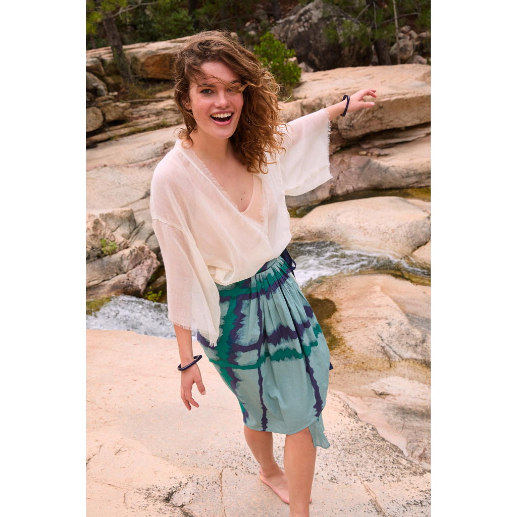 Kimono Renata Etamine De Laine - Latte