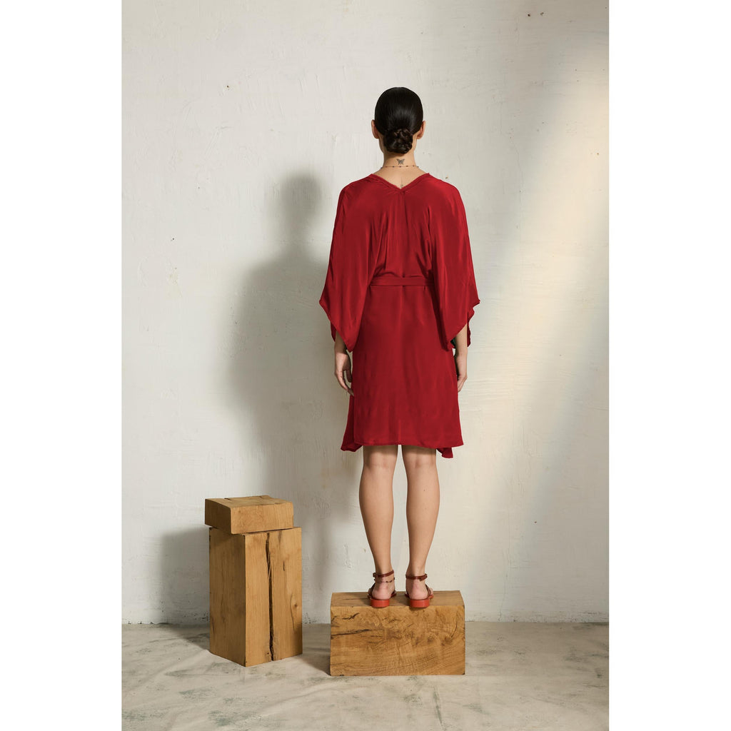 Robe Sasha Soie - Paprika Dark Red