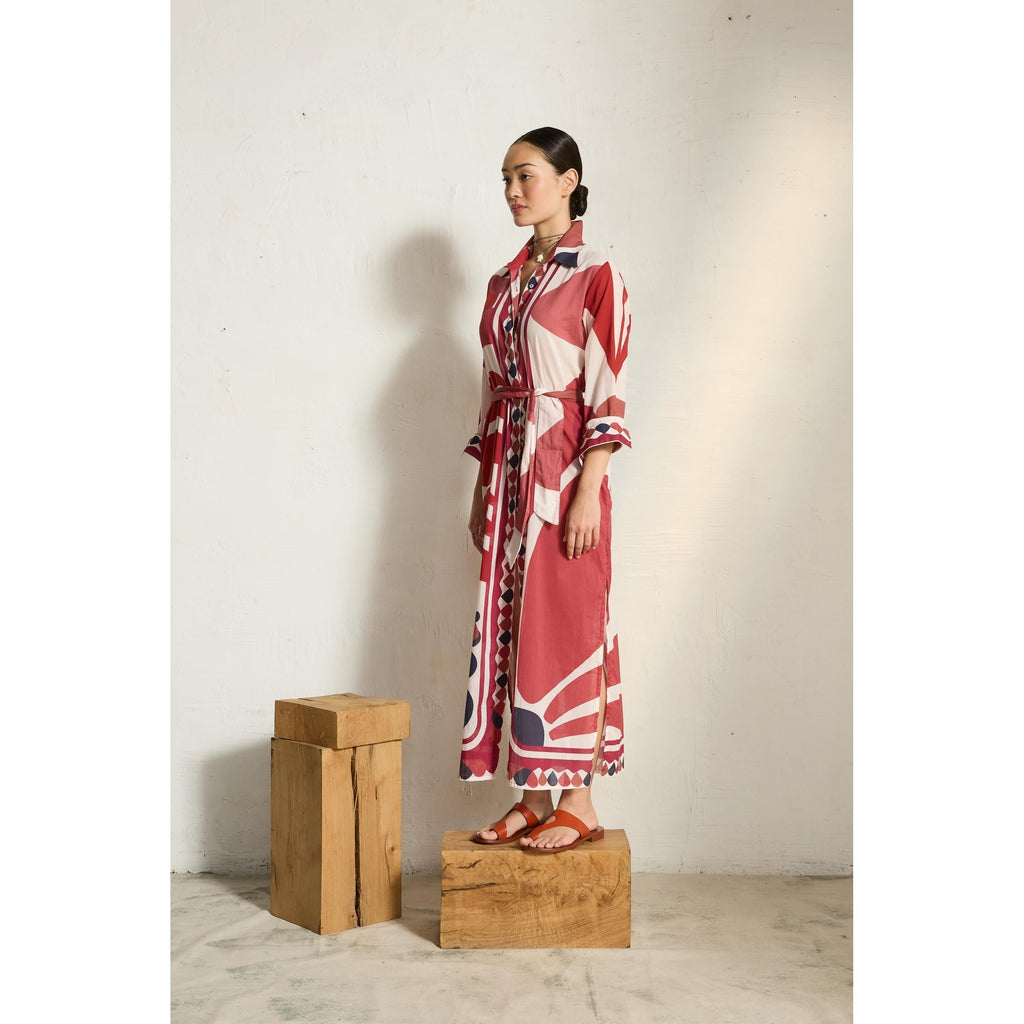 Robe Murano Imprime Riviera - Red