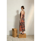 Robe Anais Imprime Baroque - Red