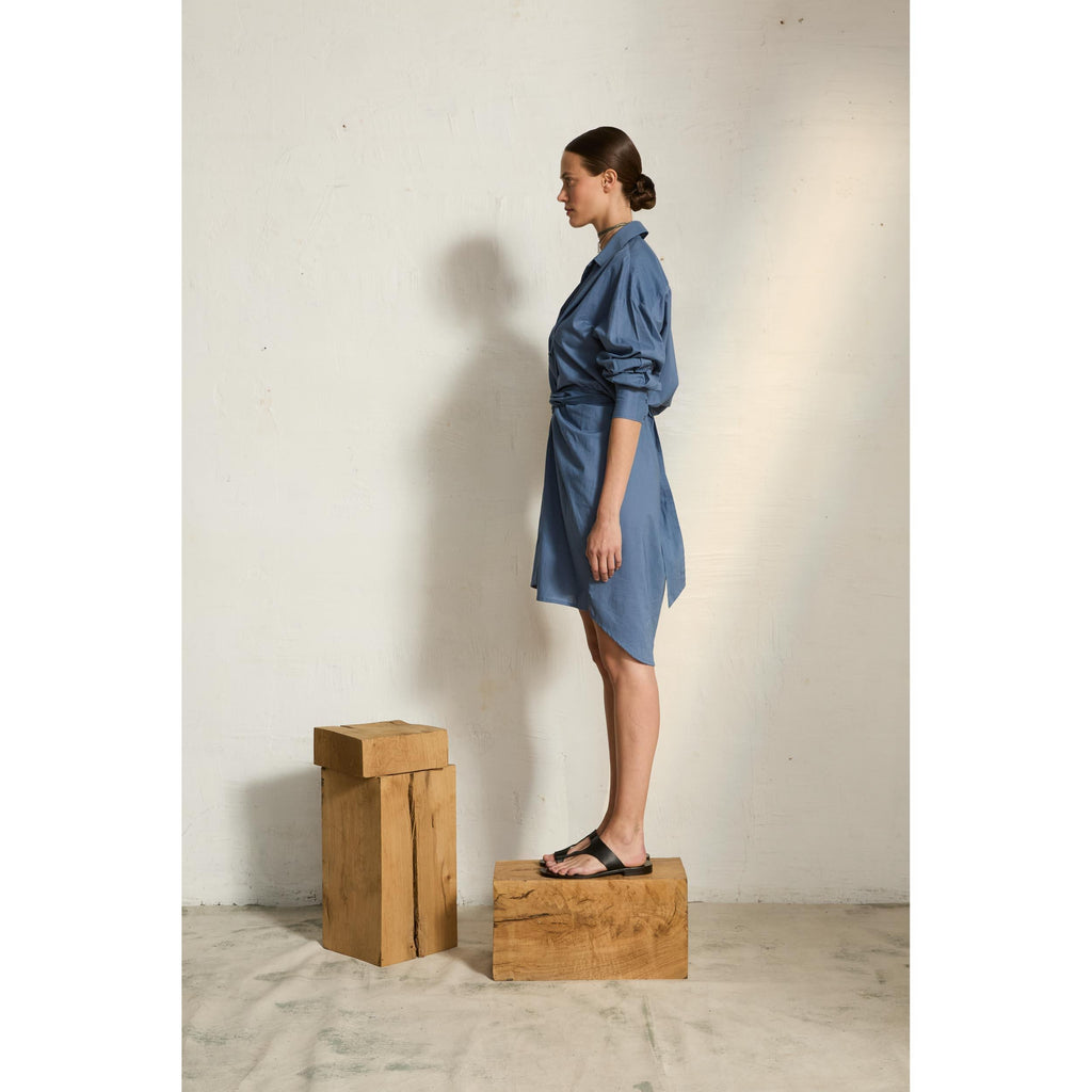 Robe Lily Long - Storm Blue