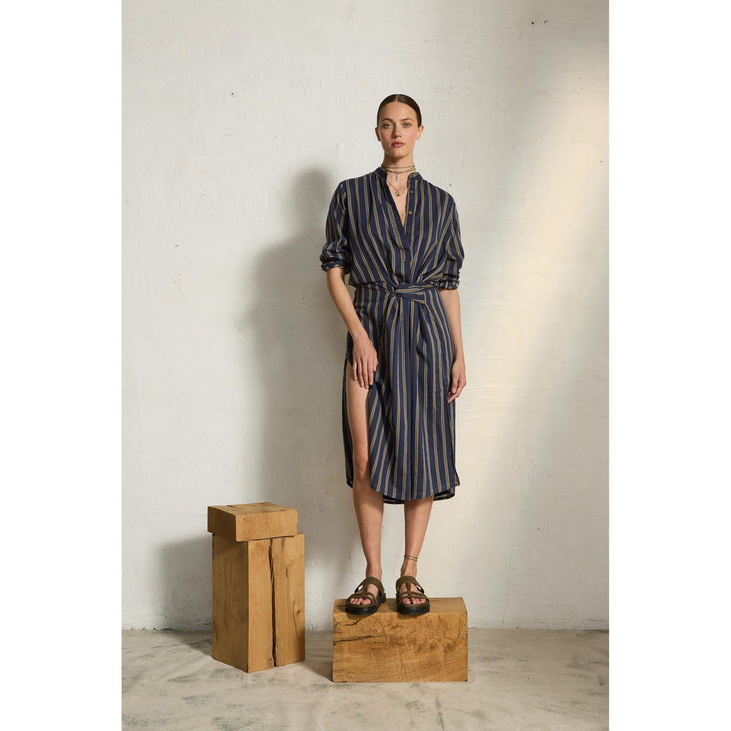 Robe Albane Imprime Pelicano - Dark Blue Kaki