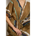 Robe Stevana Imprime Tie And Dye Td Check - Army