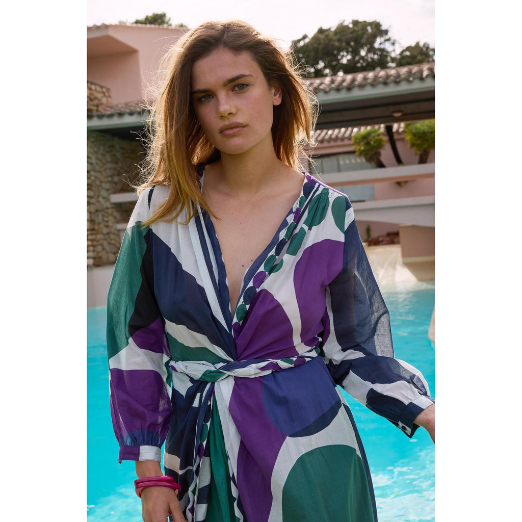 Robe Emmanuelle Imprime Riviera - Violet