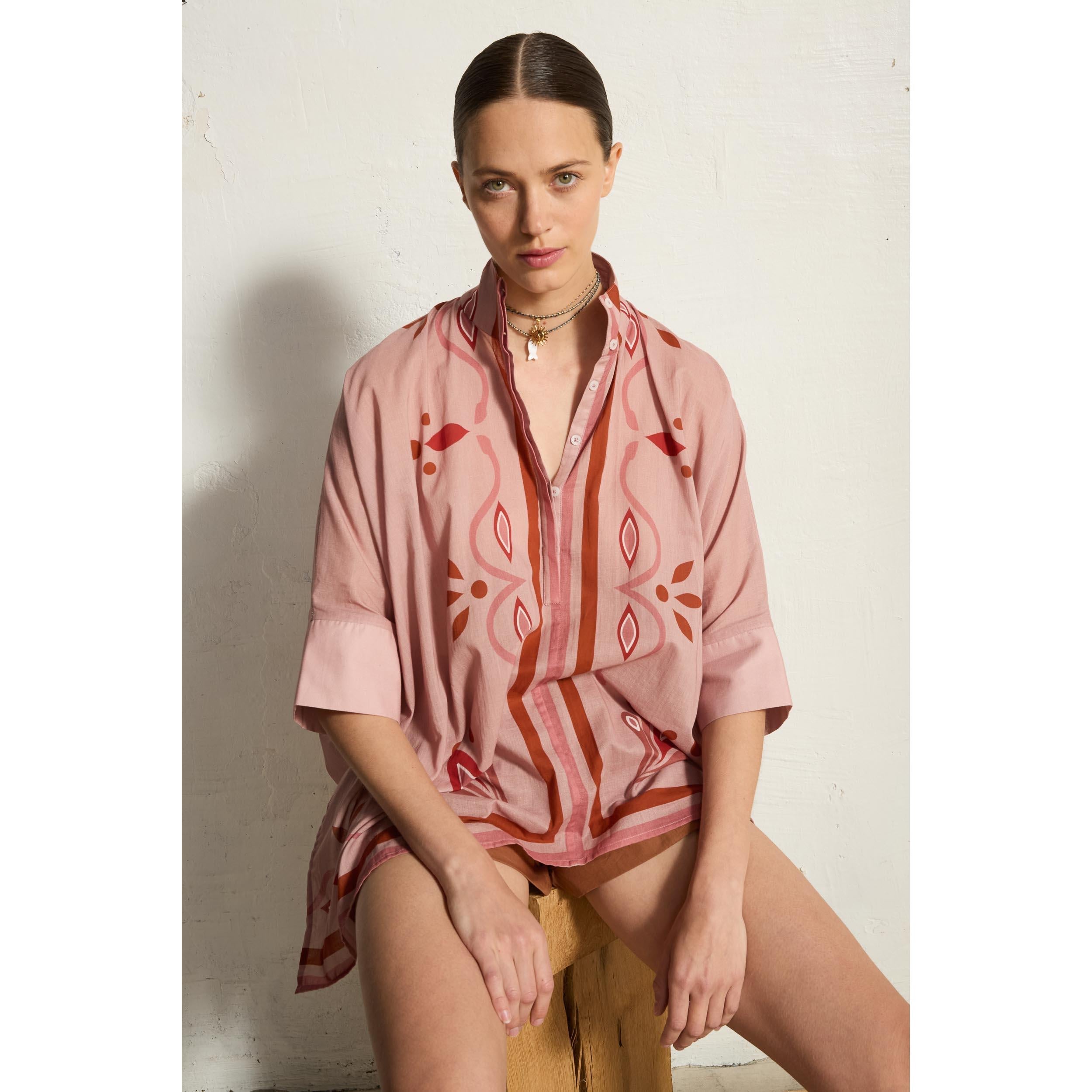 Chemise Heracles Imprime Arabesque - Pink