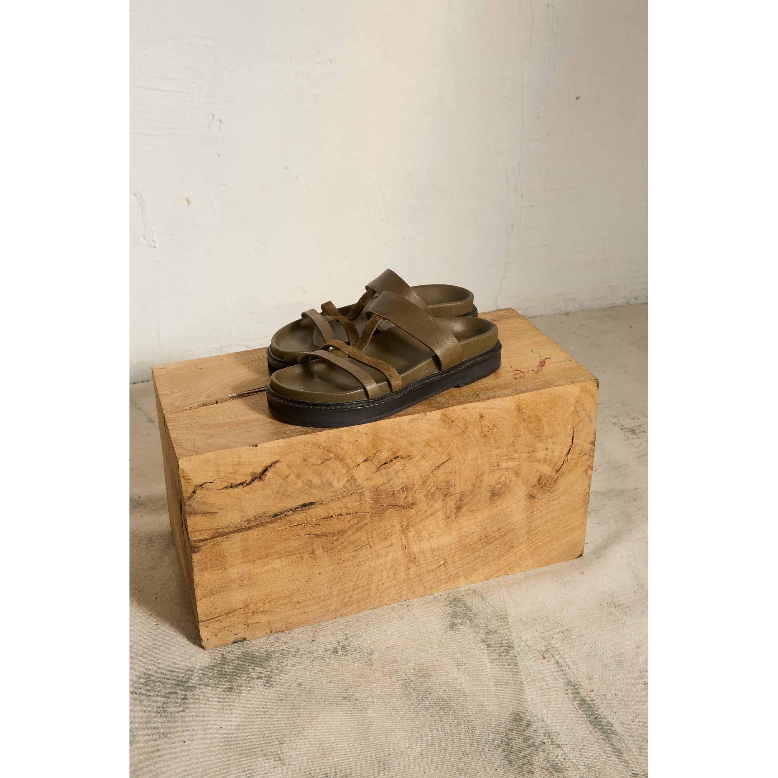Sandales En Cuir Ivar - Dark Amber