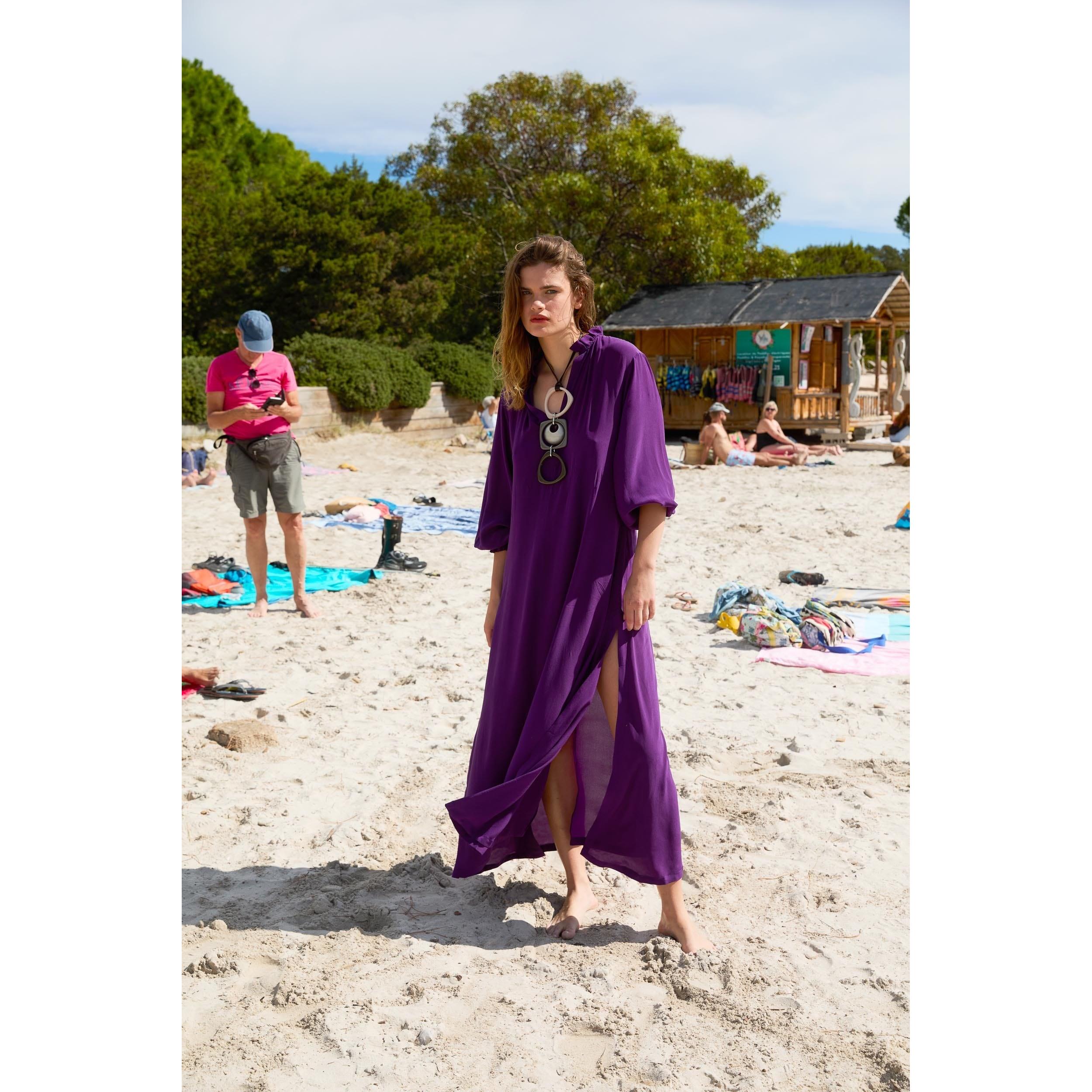 Robe Seraphine Soie - Ardoise