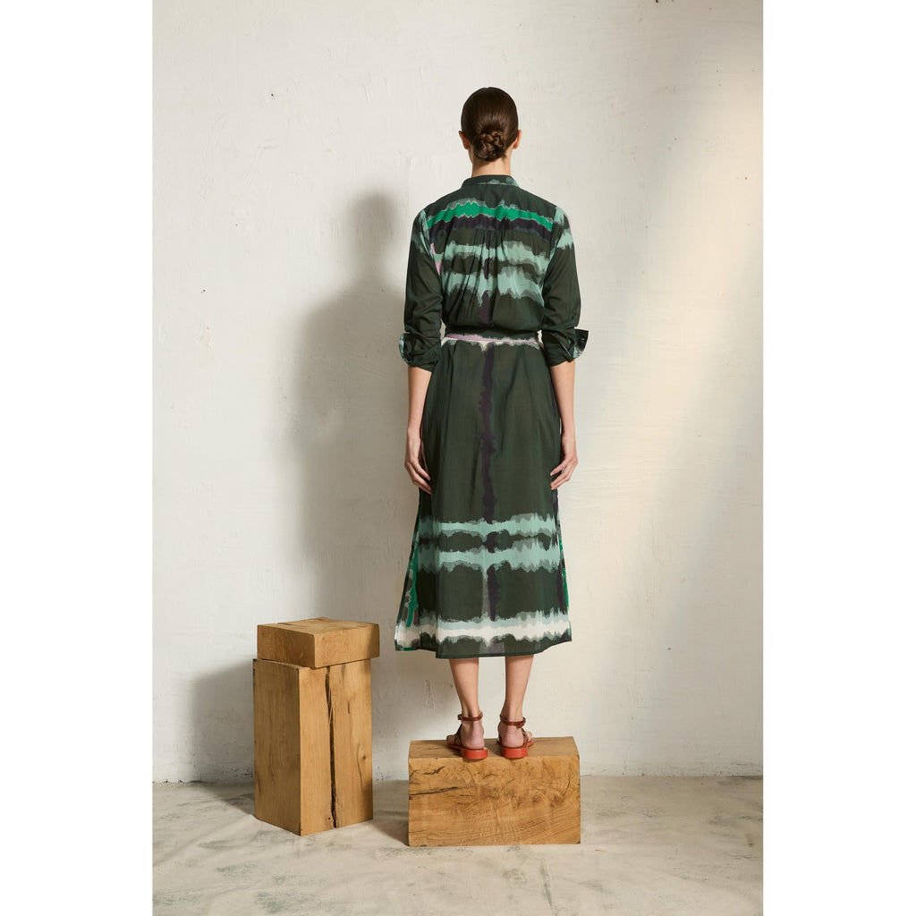 Robe Olga Imprime Td Check - Ardoise