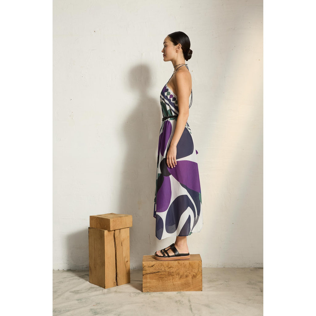 Robe Ivina Imprime Riviera - Red
