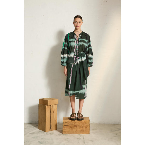 Jupe Leonie Imprime Td Check - Ardoise