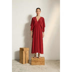 Robe Souane Soie - Paprika