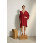 Robe Sasha Soie - Paprika Dark Red