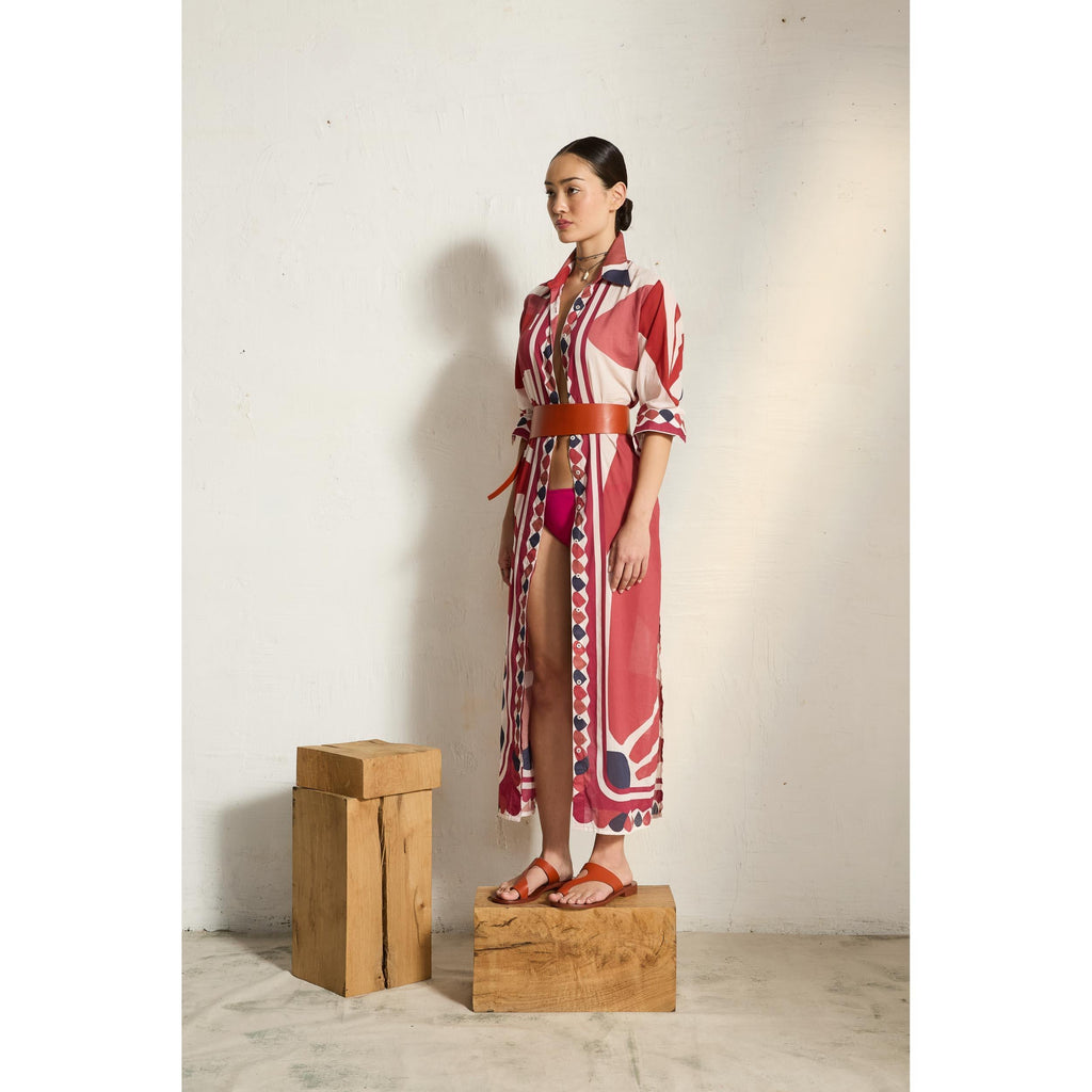 Robe Murano Imprime Riviera - Red