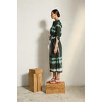 Robe Olga Imprime Td Check - Ardoise