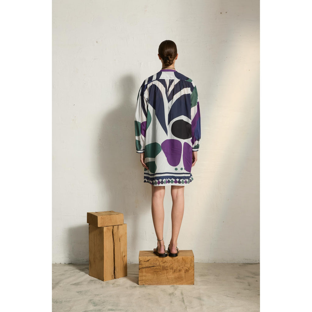 Robe Geraldine Imprime Riviera - Violet