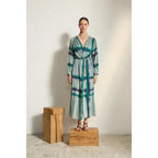 Robe Emmanuelle Imprime Td Check - Lagon