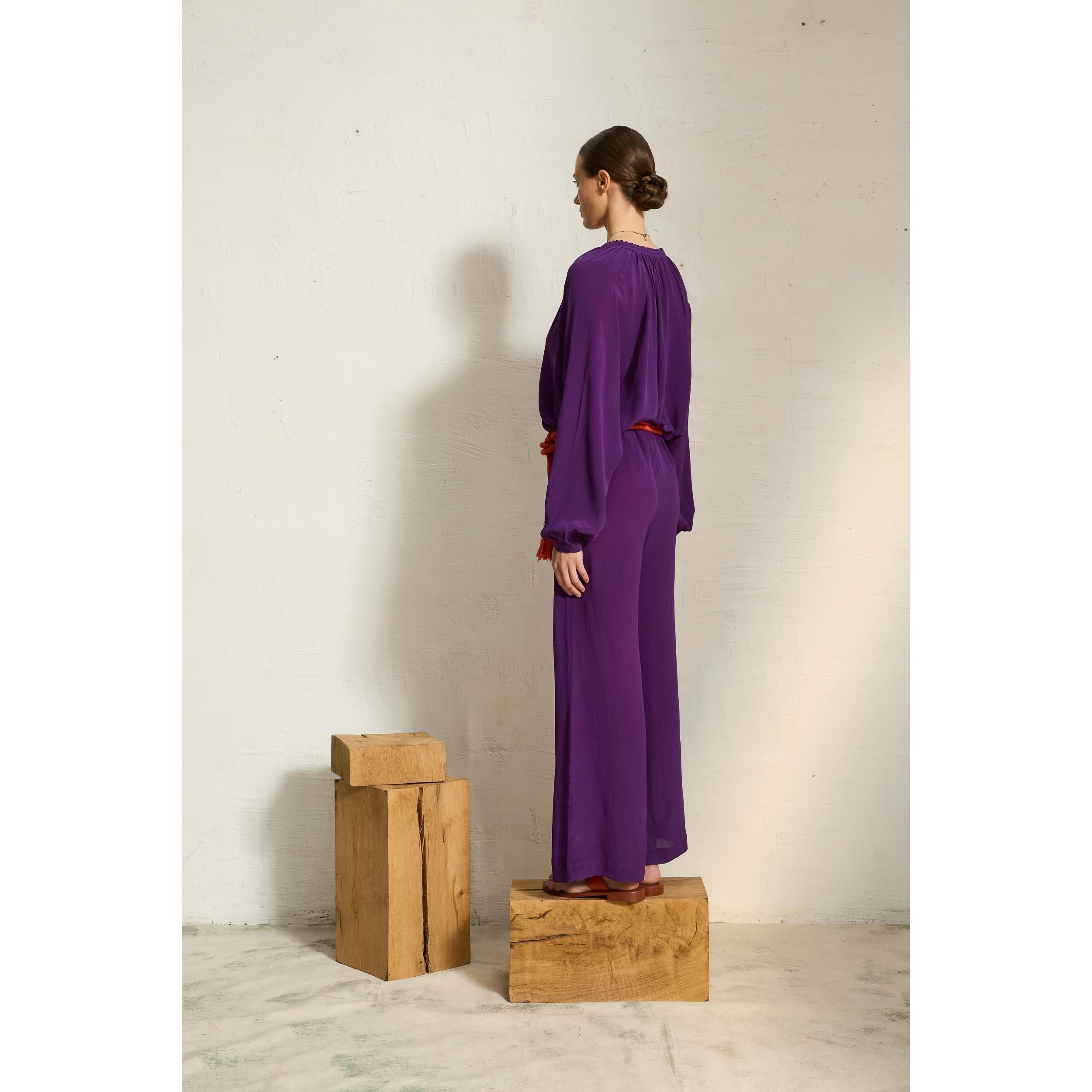 Pantalon Auguste Soie - Ultra Violet