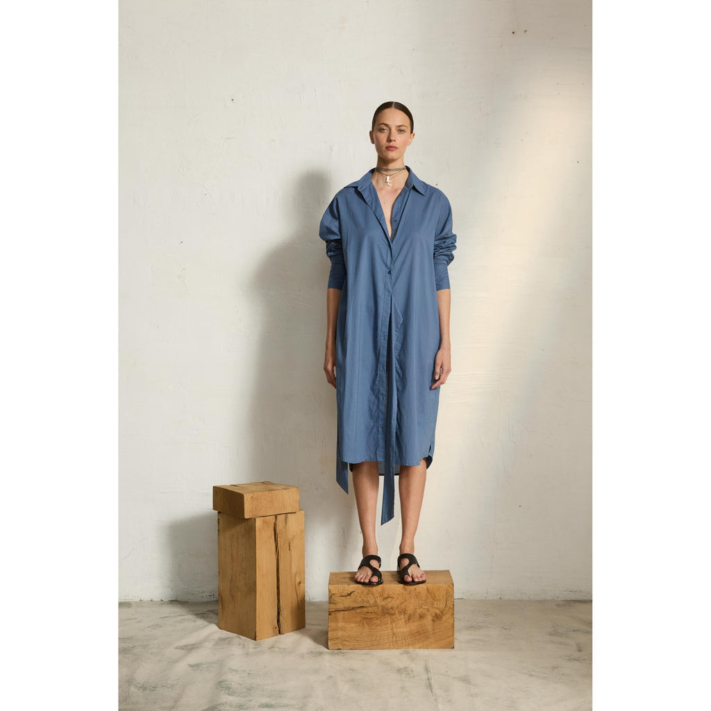 Robe Lily Long - Storm Blue