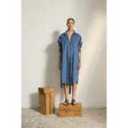 Robe Lily Long - Storm Blue