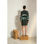 Robe Courte Charlie Imprime Td Check - Ardoise