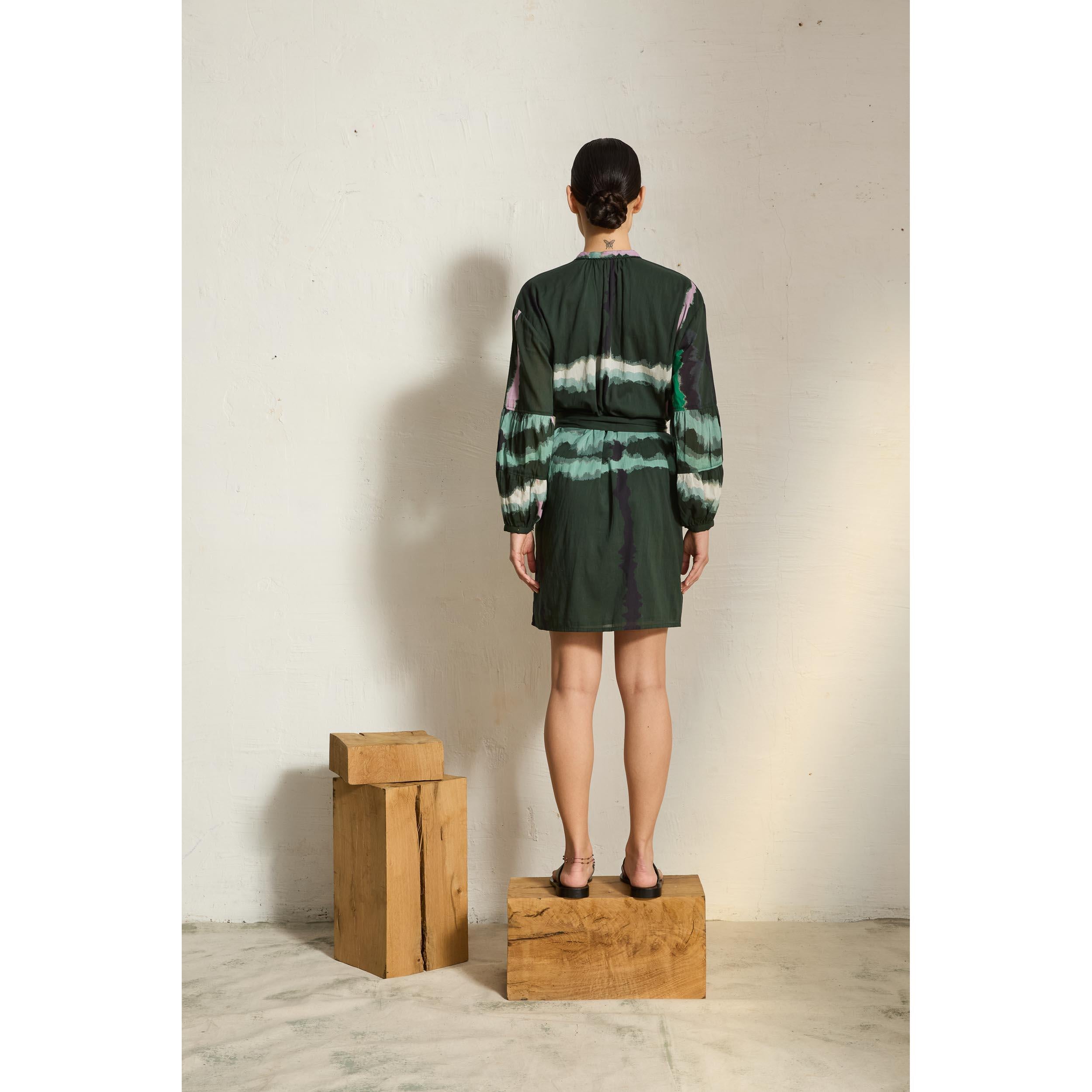 Robe Courte Charlie Imprime Td Check - Ardoise