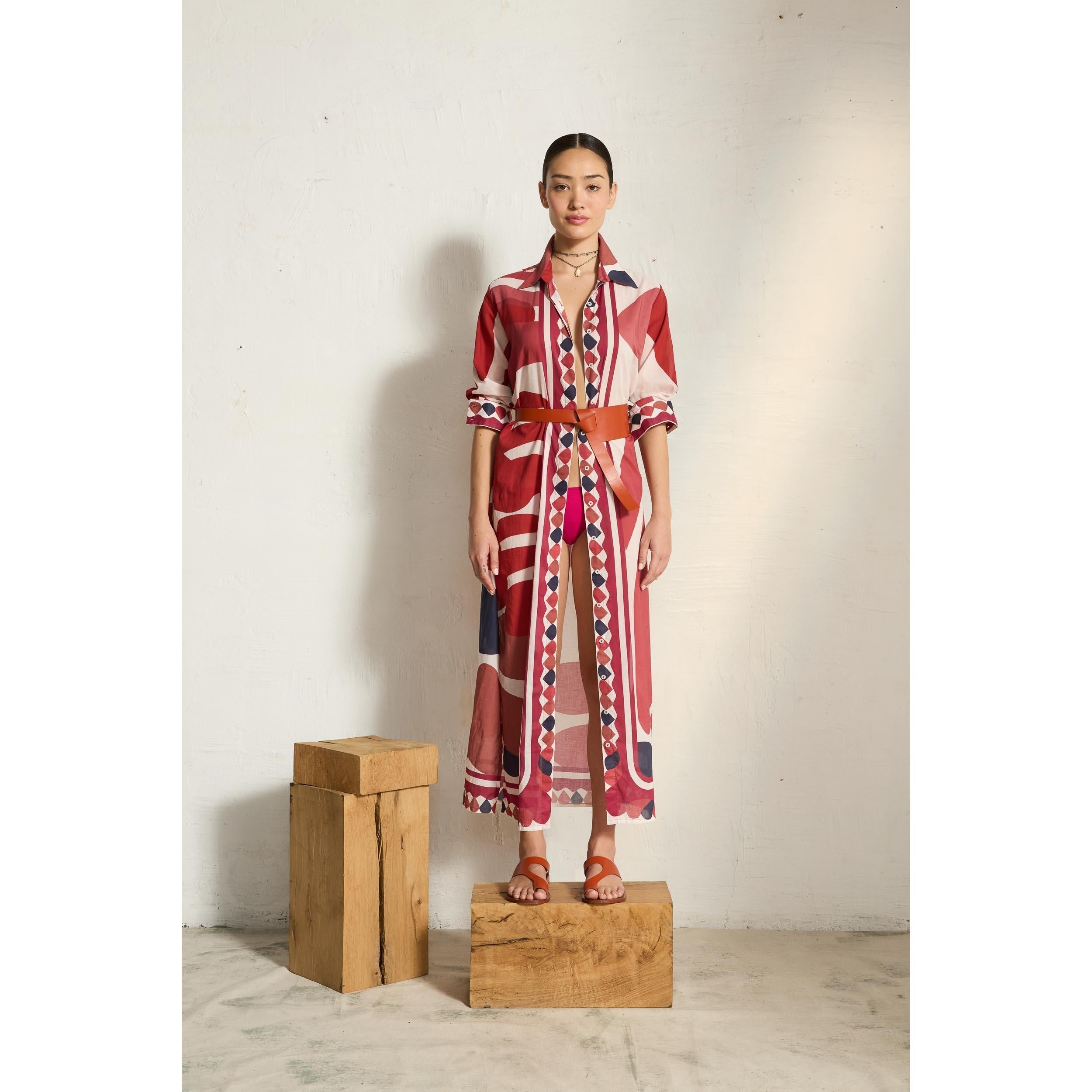 Robe Murano Imprime Riviera - Red