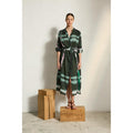 Robe Olga Imprime Td Check - Ardoise