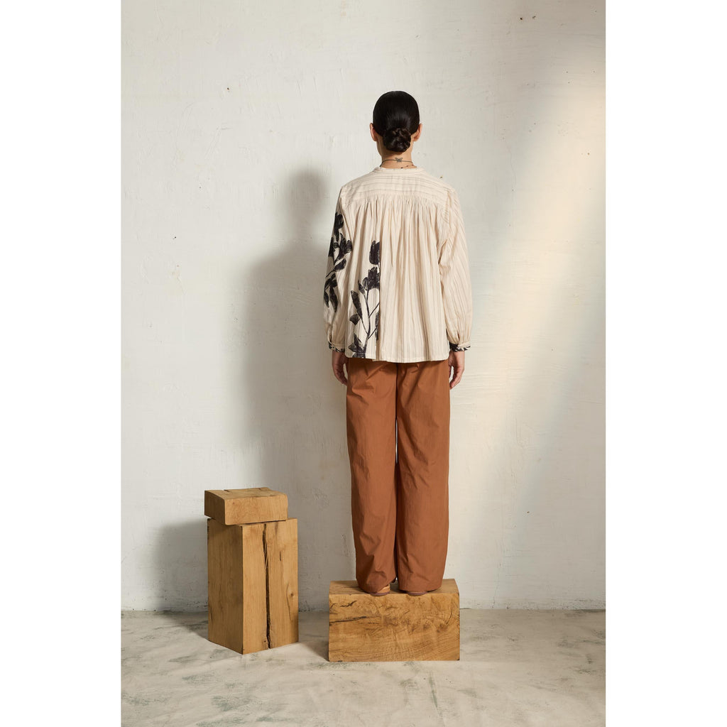 Blouse Venaco Imprime Orchids - White