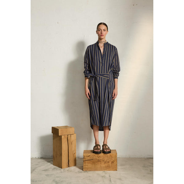Robe Albane Imprime Pelicano - Army Dark Blue
