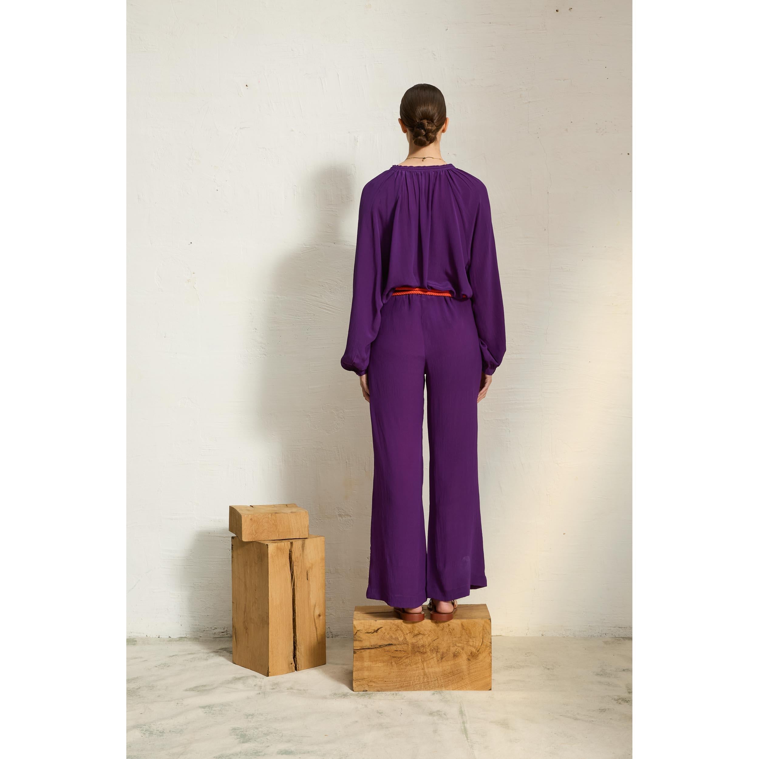 Pantalon Auguste Soie - Ultra Violet