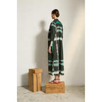 Robe Olga Imprime Td Check - Ardoise